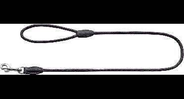 Hunter Looplijn Freestyle Nylon Rond Zwart - Hondenriem - 110x0.8 cm