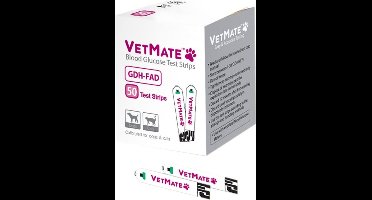 VetMate bloedglucosemeter teststrips 50 stuks