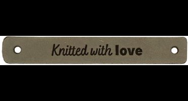 Durable Leren Labels – "Knitted with Love" – Durable (2 stuks)