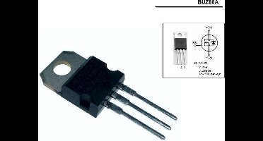 Texas Instruments MOSFET Transistor BUZ80A N-FET - TO-220AB - 800V - 100W - 1 stuk
