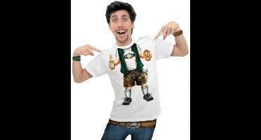 Benza T-Shirt - Baby Bayer - Leuk, Grappig, Mooi, Funny - Wit, Man, Maat XL