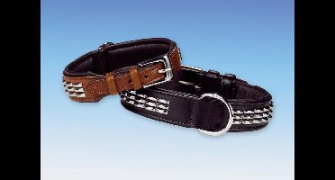 Nobby halsband maleco zacht leer zwart 3 x 50 cm - 1 ST