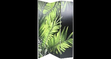 Present Time Ruimteverdeler Leaves 120,5 X 180 Cm Canvas Zwart