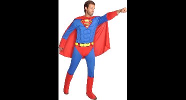 Dc Comics Verkleedpak Superman Heren Blauw/rood 5-delig Maat Xl