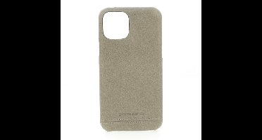Pierre Cardin iPhone 11 Back Cover Hoesje - Grijs Leer - Bescherming van Telefoon