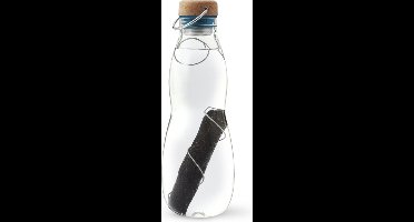 Black+Blum Eau Good Glazen Waterfles - 650ml - Blauw