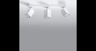 Sollux Lighting Plafondlamp Merida - 16x45x6cm - GU10 - wit - staal