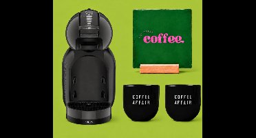 KRUPS NESCAFÉ Dolce Gusto MiniMe KP120810 - Koffiecupmachine - Antraciet / zwart -- Cadeaupakket met 2 Coffee Affair Mokken, But First Coffee Tegel en Tegelhouder