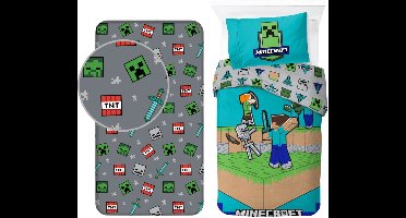 Minecraft dekbedovertrek + hoeslaken