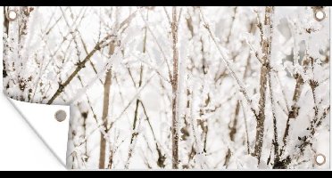 Tuinposter Winter - Takken - IJs - 60x30 cm - Tuindoek