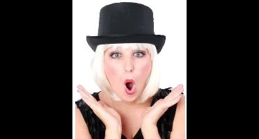 Hoge hoed satijn de luxe zwart