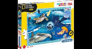 Clementoni Supercolor Puzzel - GIANTS OF THE DEEP - National Geographic Kids - 104 Stukjes