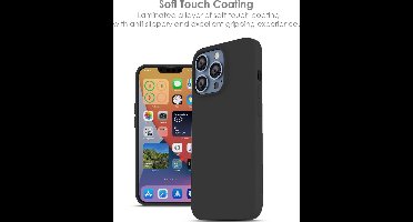 Hoesje Geschikt voor iPhone 13 hoesje – Siliconen Nano Liquid Silicone Backcover – Zwart