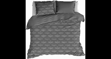 De Witte Lietaer Dekbedovertrek Katoen Flanel Crane - Lits Jumeaux - 240 x 220 cm - Grijs