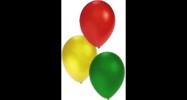 Kwaliteits ballon rood geel groen - carnaval - 12 inch per 50.