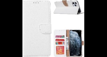 Hoesje Geschikt voor iPhone 13 Pro hoesje bookcase Wit