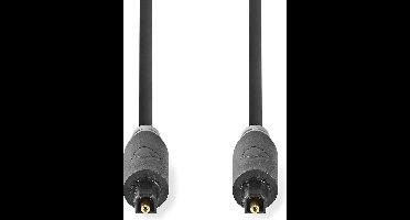 Nedis Optische Audiokabel - TosLink Male - TosLink Male - 5.00 m - Rond - PVC - Antraciet - Doos