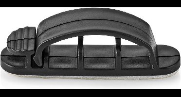 Nedis Kabelmanagement - Kabelclip - Vergrendeld - 3 Stuks - Aantal sleuven: 3 Sleuven - Maximale kabeldikte: 7.5 mm - Polypropylene - Zwart