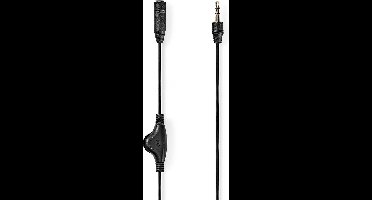 Nedis Stereo-Audiokabel - 3,5 mm Male - 3,5 mm Female - Vernikkeld - 1.00 m - Rond - Envelop