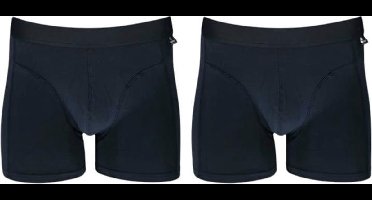 Apollo Boxershorts Heren Biokatoen Navy 2 Stuks Maat M