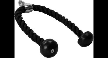 Gorilla Sports Triceps Touw - 68 cm - Nylon - Chromen Koppeling - Rope