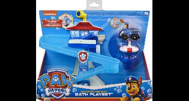 PAW Patrol - Avonturenbaai-badspeelset met lichtgevend Chase-speelgoedvoertuig
