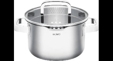 Sola Juvia Kookpan - Ø 24 cm - Zilver - Inclusief deksel