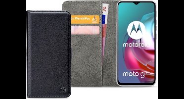 Motorola Moto G10 Bookcase hoesje - Mobilize - Effen Zwart - Kunstleer