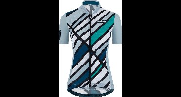 Santini Fietsshirt Korte mouwen Blauw Dames - Eco Sleek Raggi S/S Jersey For Women Silver Bullet - M