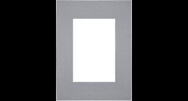 Passe-Partout Fotomaat 10x15 cm - Lijstmaat 18x24 cm - Grijs - Museumkarton - Fotolijst niet inbegrepen