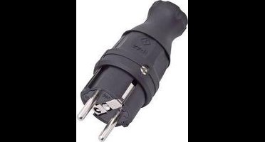 interBär 9003-004.01 Stekker met randaarde Rubber 230 V Zwart IP44