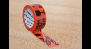 Raadhuis verpakkingstape - 50mmx66m - oranje - breekbaar - RD-351159