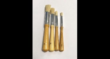 Stencil tamponeer penselen 4 stuks - Formaten 000.00