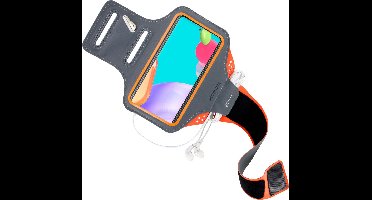 Mobiparts Comfort Fit Sport Armband Samsung Galaxy A52 4G/5G/A52s 5G (2021) Neon Oranje