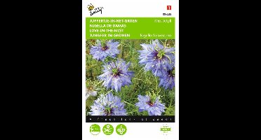 Juffertje in het groen Miss Jekyll (Nigella damascena)