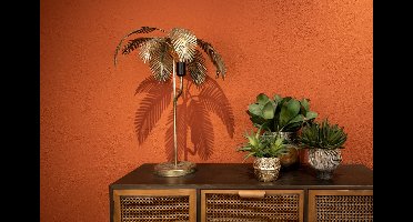 PTMD Rayven Gold keramiek geëtst pot rond hoog S