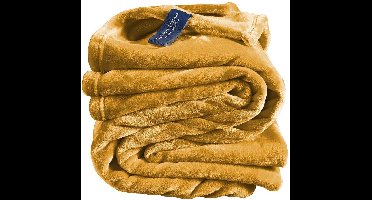 De Witte Lietaer Fleece deken Golden Yellow - 150 x 200 cm - Geel