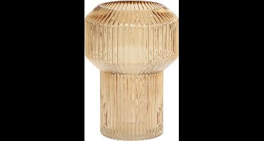 Vaas diameter 16 x 23 cm Leila glass brown Light & Living