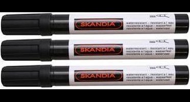 Skandia Viltstiften - Zwart - 3 Stuks