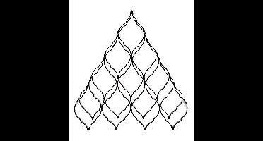 PTMD Waver ijzer pyramide wijnrek maat in cm: 38 x 15 x 43