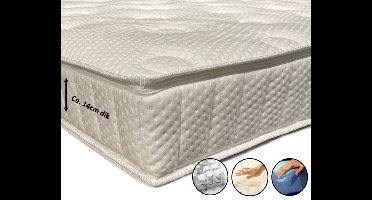 Topper Momentum Micropocketvering - 140x190 - HR55 Koudschuim & Nasa Traagschuim - ca. 14cm dik - Tencel