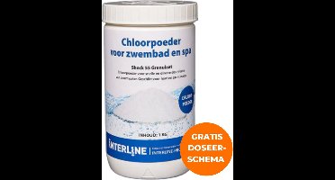 Interline Chloorshock 1 kg - Inclusief doseerschema - Chloorgranulaat voor zwembad - Chloorshock - Chloorgranulaat voor kleine en middelgrote zwembaden