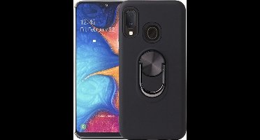 Hoesje Geschikt Voor Samsung Galaxy A20S hoesje Shockproof Armor case - back cover – TPU – Zwart