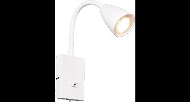 LED Wandspot - Wandverlichting - Torna Wolly - GU10 Fitting - 1-lichts - Rechthoek - Mat Wit - Aluminium