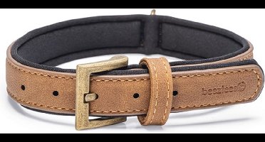 Beeztees Balacron Ax Halsband Hond - Kunstleer - Bruin - 36-44 cm x 20 mm