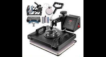 Currero Warmte Pers - Professionele Hitte Pers - Transferpers - Heat Press Machine - Verstelbaar - 8 in 1 - 200 ℃