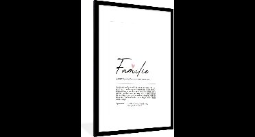 PosterMonkey - Poster - Betekenis - Familie - Cadeau voor haar - Cadeau voor vrouw - Wanddecoratie - Woonkamer - Keuken - 60x90 cm
