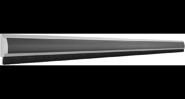 Tochtstrip aluminium met zwarte inlay | Deurtochtstrip Aluminium met zwarte inlay | door-line deurtochtstrip deco