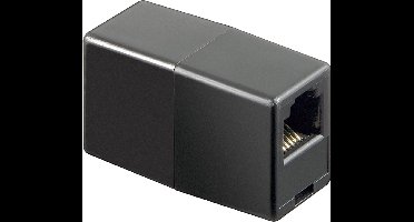 RJ12 Telefoonkabel Koppelstuk - RJ12 (v) - RJ12 (v) - 6P6C - Zwart