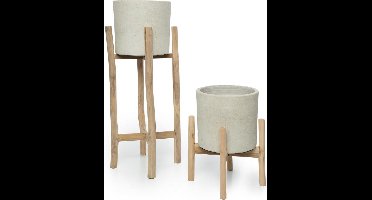 De Chalk Lage Plantenbak - Beton Naturel - S
